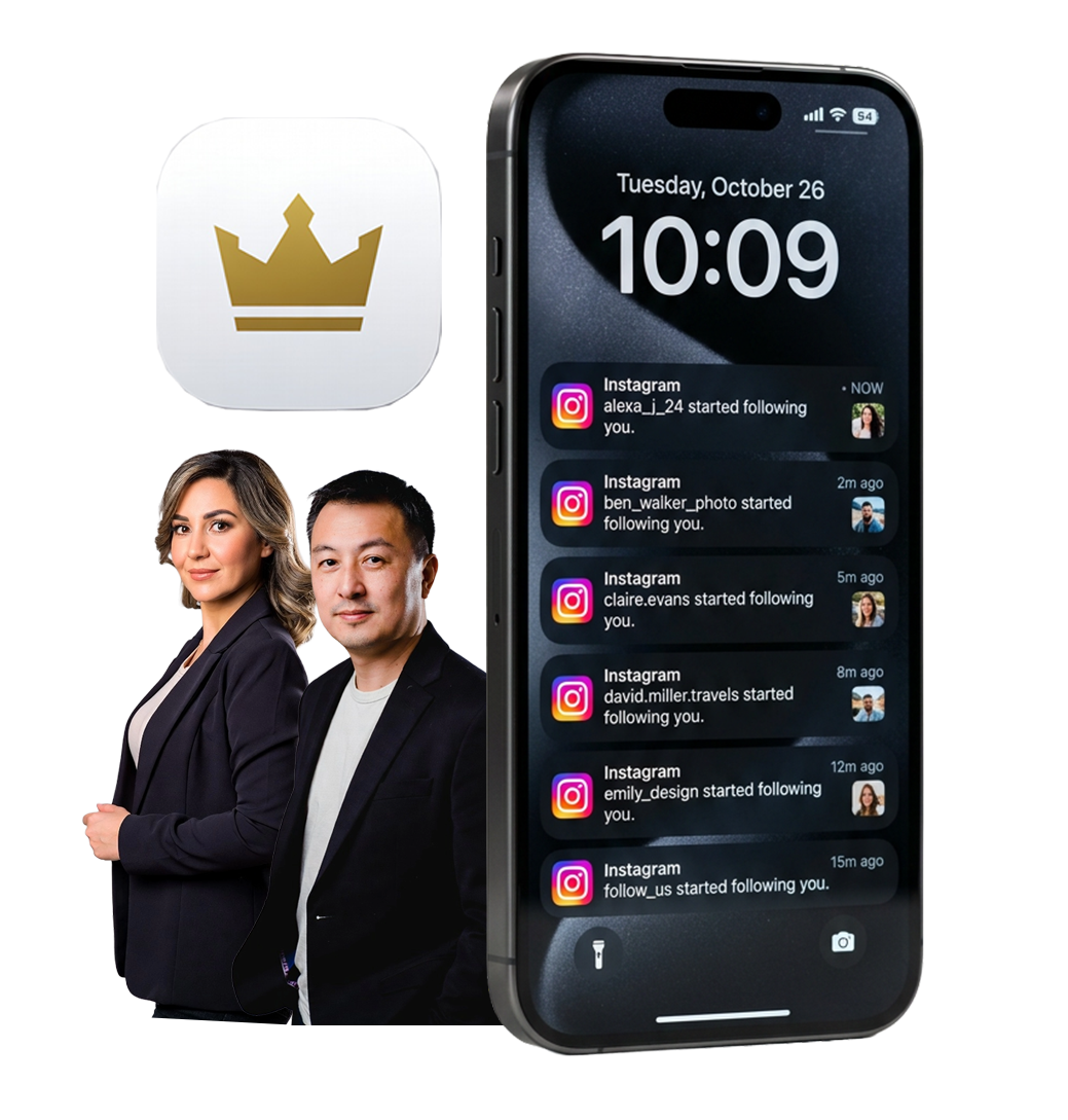 Growitu Instagram growth notifications preview